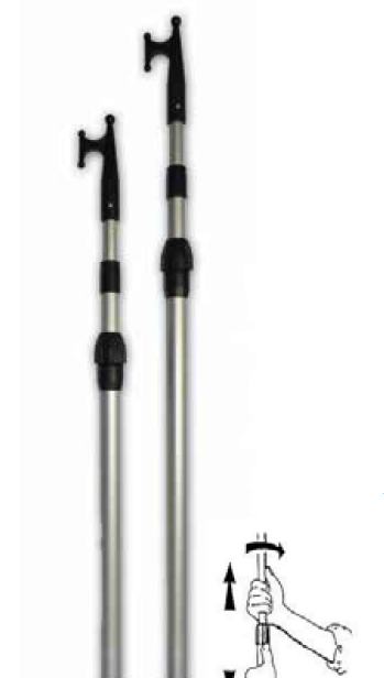 GÖNDER KANCASI TELESKOPİK Ø25-30-35mm,BOY117-300cm