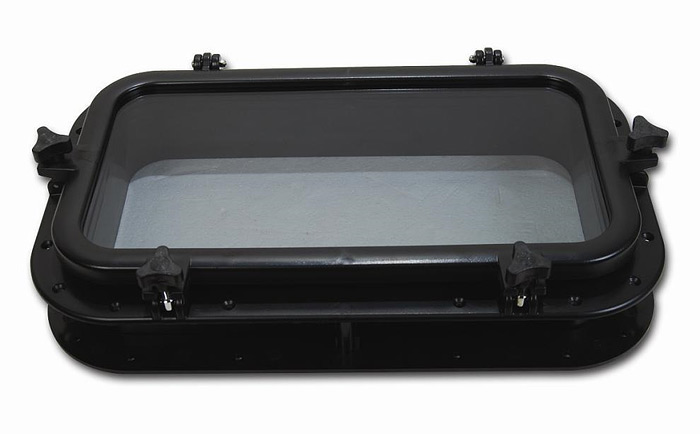 Plastik Dikdörtgen İçten Montaj Lumboz  - SİYAH