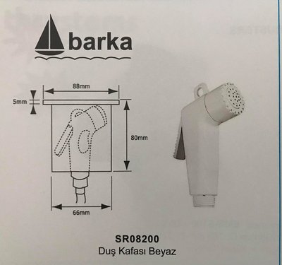 Barka Duş Kafası- Beyaz SR08200